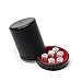 Luck Lab Black Leather Dice Cup with Lid Including 6 Matching Pearl Dice Red Velvet Interior for Quiet Shaking Use for Liars Dice Farkle Yahtzee Board Games - Image 4