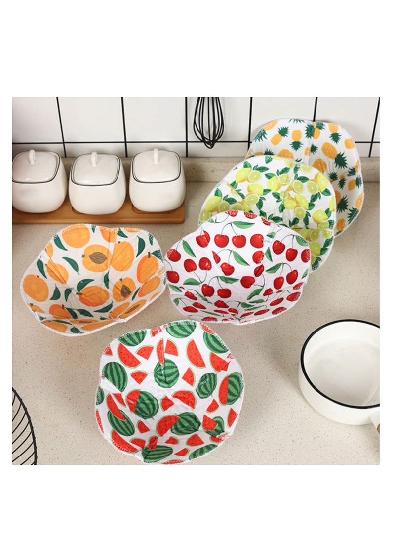 SYOSI Microwave Bowl Cozy Hugger Hot, Soup Bowl Holders Safe Hot Plate Holder, Dish Holder Pads, Heat Resistant Bowl Potholders, Quilted Bowl Cozy for Home, Kitchen, Food Warmer, Multiple Usages (4pcs)  - Image 5