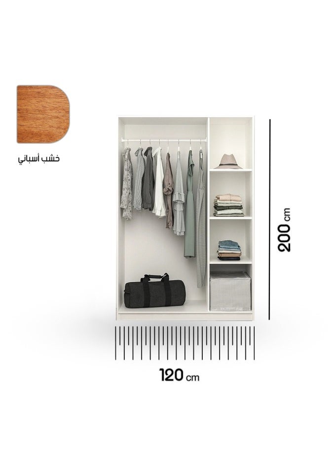 ماركة غير محددة دولاب اللون ابيض - 120سم  - Image 3