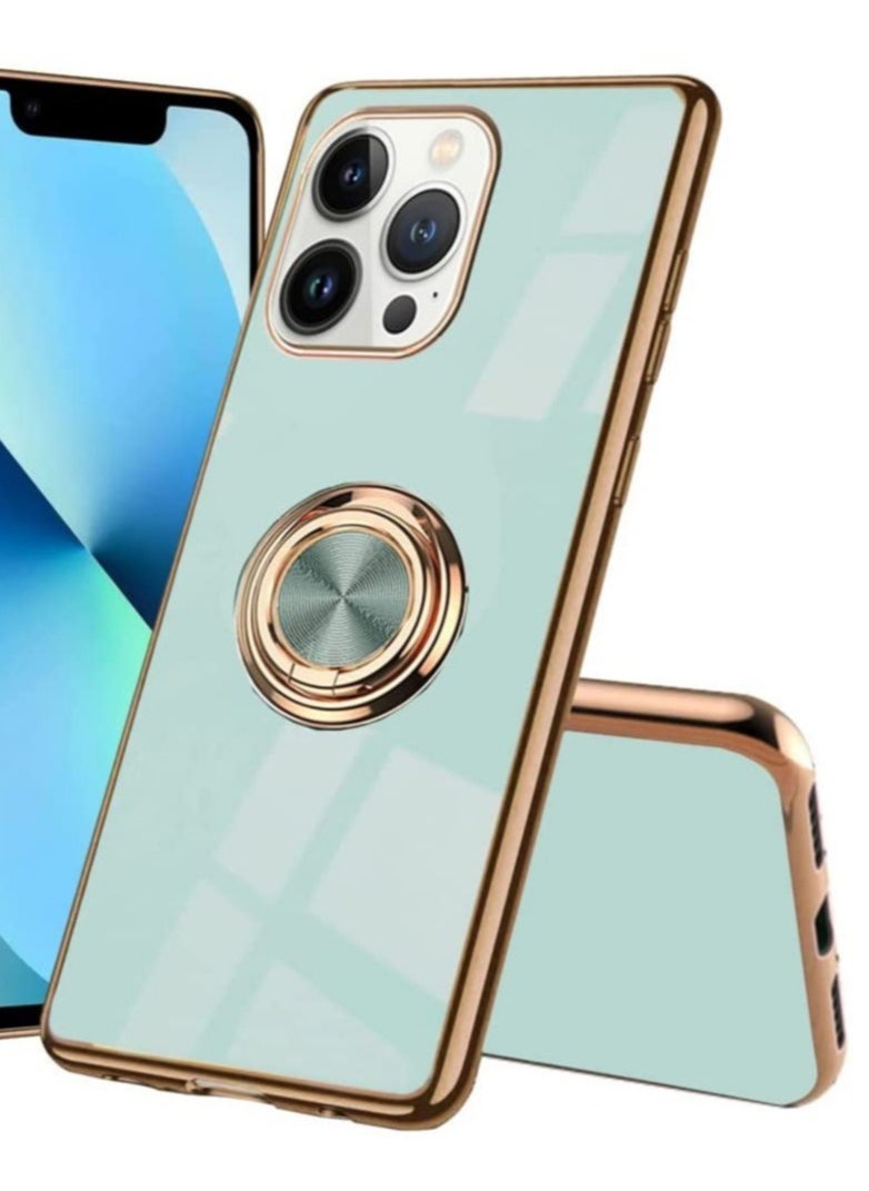 Raxoom Luxury Silicone TPU Shockproof Ring Holder Kickstand Slim Plated Phone Case Cover designed for iPhone 12 Pro Max - Image 4