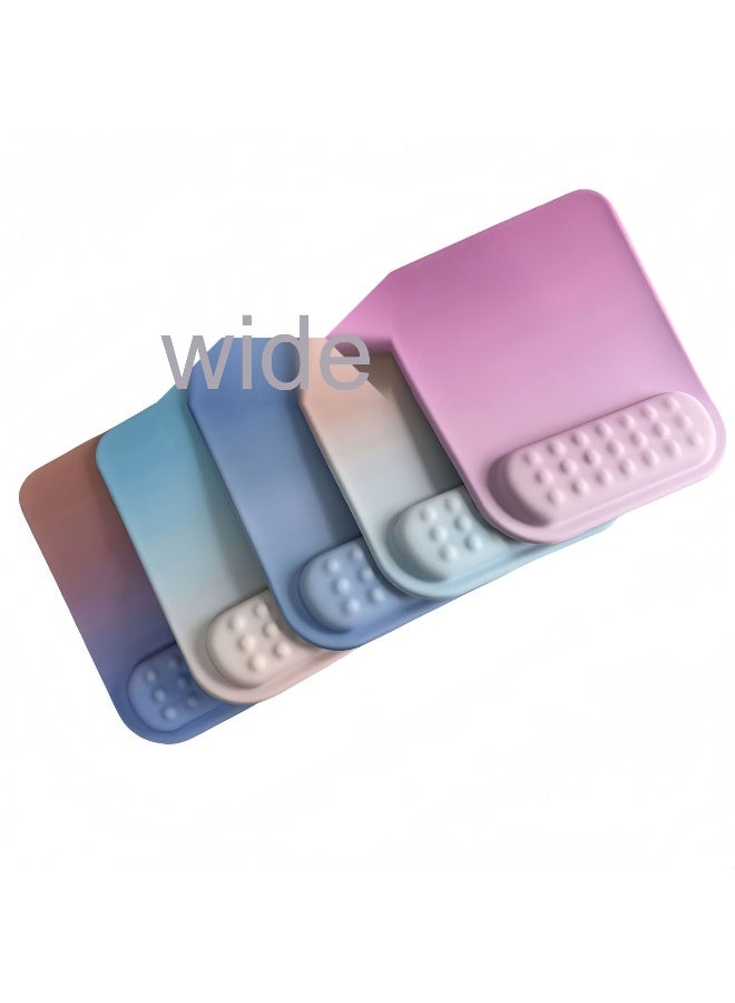 NeeMee Solid Color Silicone Wrist Support Mouse Pad with Massage Particles - Office Wrist Cushion for Keyboard and Mouse Support. - Image 2