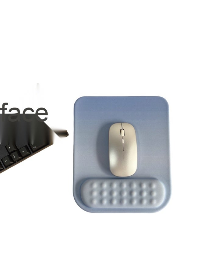 NeeMee Solid Color Silicone Wrist Support Mouse Pad with Massage Particles - Office Wrist Cushion for Keyboard and Mouse Support. - Image 1