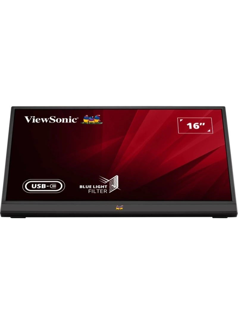 فيوسونيك ViewSonic VA1655-3، 16 بوصة، FHD (دقة عالية كاملة)، 60 هرتز، 7 مللي ثانية، Mini HDMI: USB 3.2 نوع C DisplayPort - Image 3