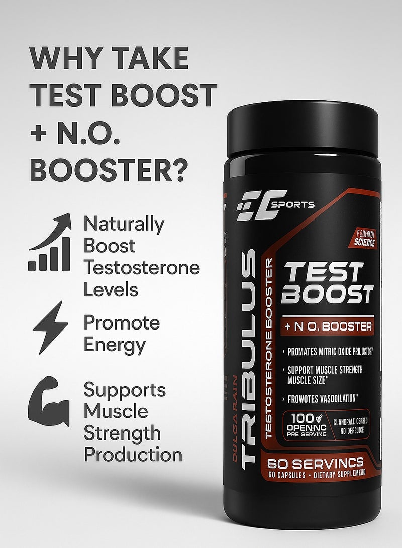 Earth's Creation Tribulus Sports Test Booster Bulgarian Tribulus Terrestris Extract for Strength, Stamina & Vitality  Supports Testosterone Levels & Athletic Performance – 60 Servings – Made in USA - Image 2