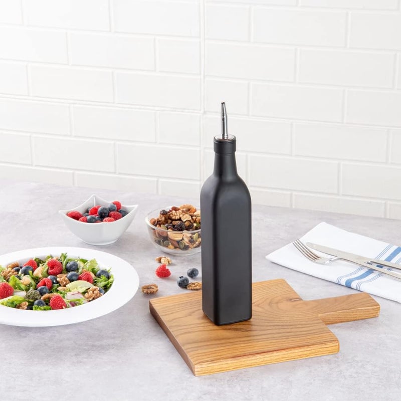 Restaurantware زجاجة توزيع زيت الزيتون سعة 169 أونصة من رستوران وير RW 1 زجاجة توزيع زيت المطبخ مع صنبور من الفولاذ المقاوم للصدأ غير متسرب زجاج أسود لتوزيع زيت الزيتون للطهي أو تتبيلات السلطة - Image 3