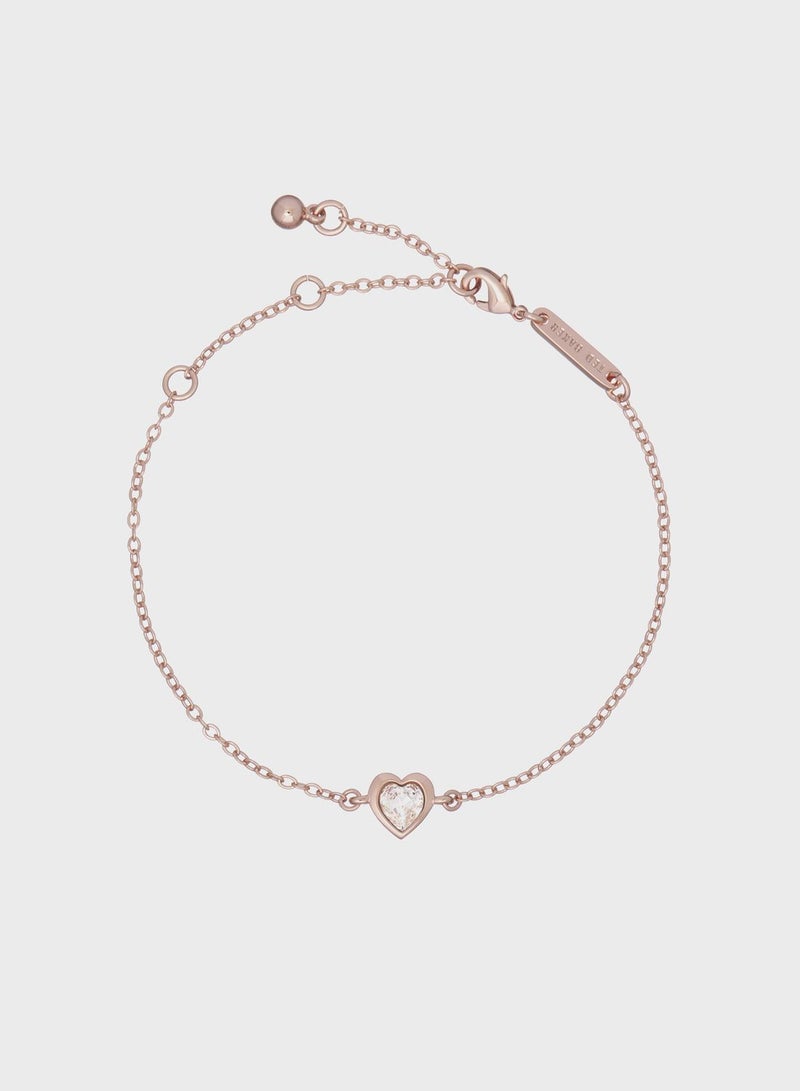 Ted Baker Hansa Crystal Heart Bracelet - Image 1