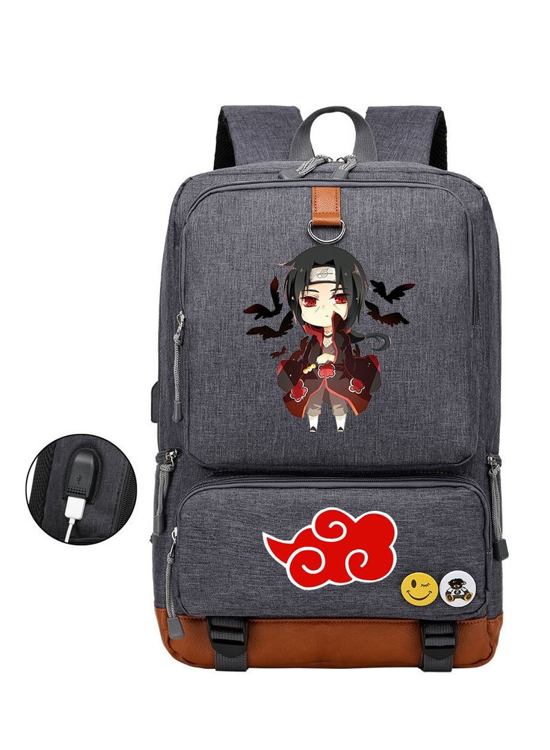 Naruto Teenage Students Men And Women Printed Casual Travel Backpack