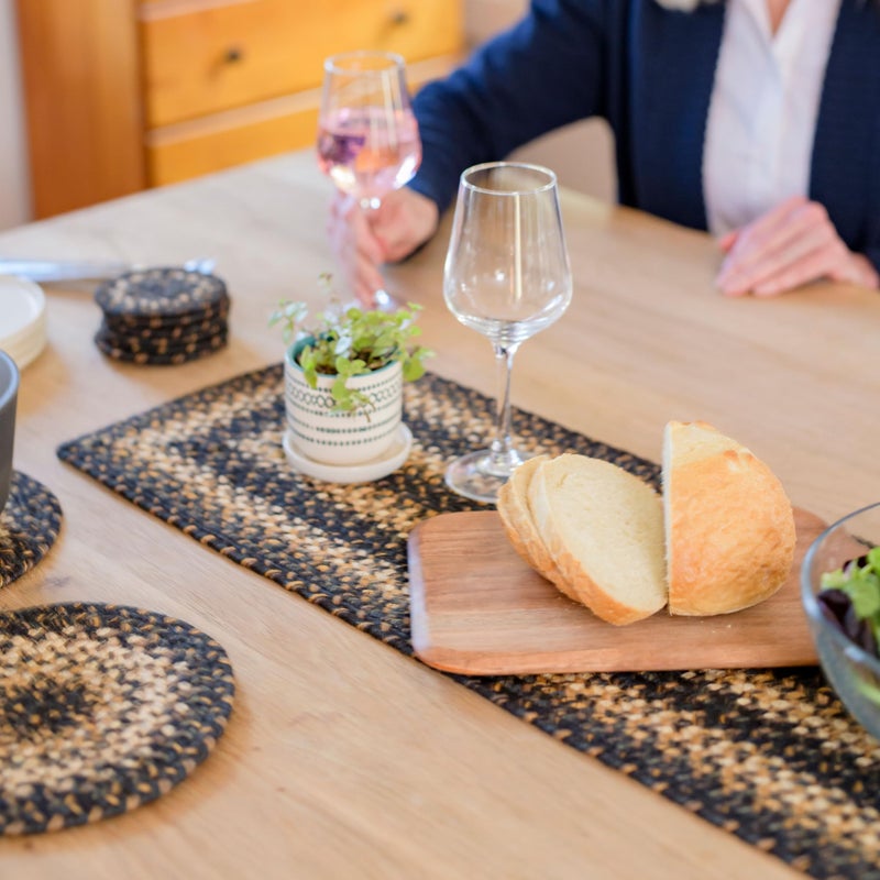 Homespice - Kilimanjaro 36 Inch Table Runners, a Thick Table Runner of Premium Jute to Use as Primitive Table Runners - Hand Braided, Flawless Edges - Reversible and Long Table Runner, 11x36 Inches - Image 1