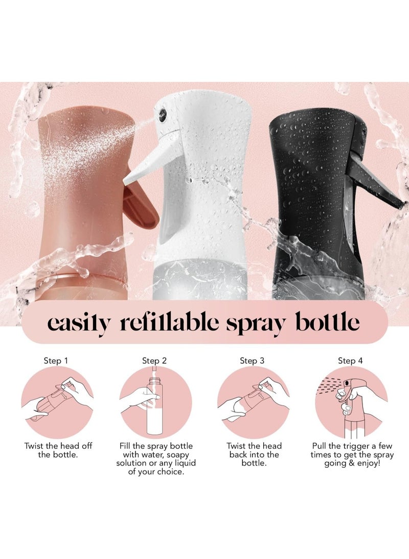 Kitsch Hair Spray Bottle, Continuous Spray with Ultra-Fine Mist for Hairstyles, Barber Salons, Cleaning, Plants, Versatile, Made of Recycled Plastic, Terracotta, 150ml - Image 4