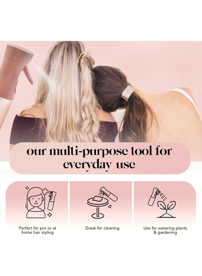 Kitsch Hair Spray Bottle, Continuous Spray with Ultra-Fine Mist for Hairstyles, Barber Salons, Cleaning, Plants, Versatile, Made of Recycled Plastic, Terracotta, 150ml - Image 3