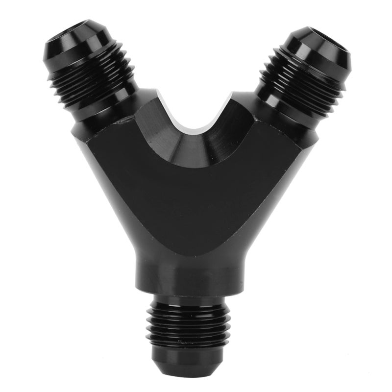 AN6 3 Way Adapter Y Block Fitting - Universal T6061 Aluminum Oil Fuel Fluid Connector for 6-AN Lines - Image 1