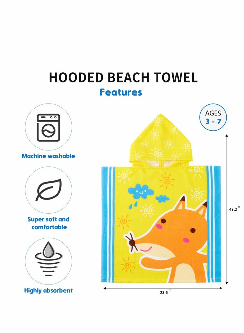Ultra Soft Hooded Baby Towel for Beach and Bath, Highly Absorbent Poncho for Toddlers and Kids - Image 4