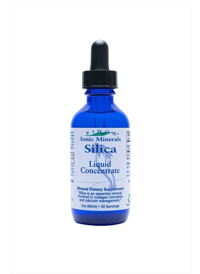 Eidon Ionic Minerals - Eidon Liquid Silica Mineral Concentrate - Silica Supplement for Hair, Skin and Nails, Silica Drops to Support Collagen Production, Joint and Bone Health, Helps Manage Calcium, No Added Sugar - 2 oz - Image 1