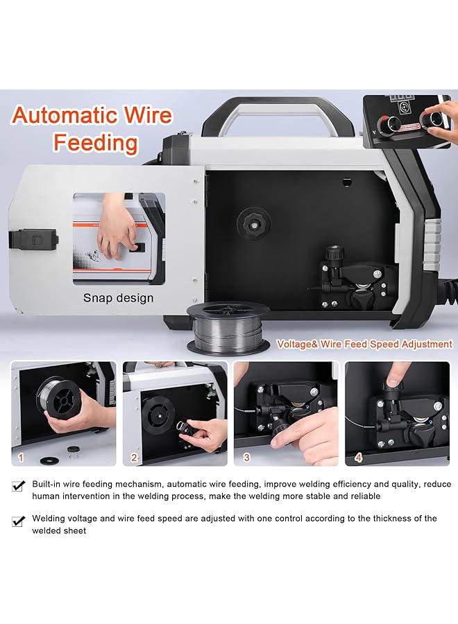 إيروريكس آلة لحام كهربائية محمولة متعددة الأغراض 4 في 1 Mig Mma Mag Tig 160C، لحامات ذكية - Image 5