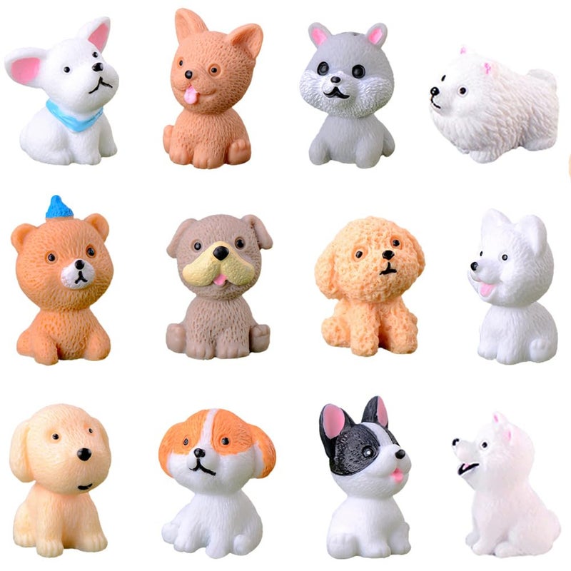 MAOMIA 12 Pcs Dog Figures for Kids Animal Toys Set Cake Toppers Dog Figurines Collection Playset for Christmas Birthday Gift Desk Decorations - Image 3