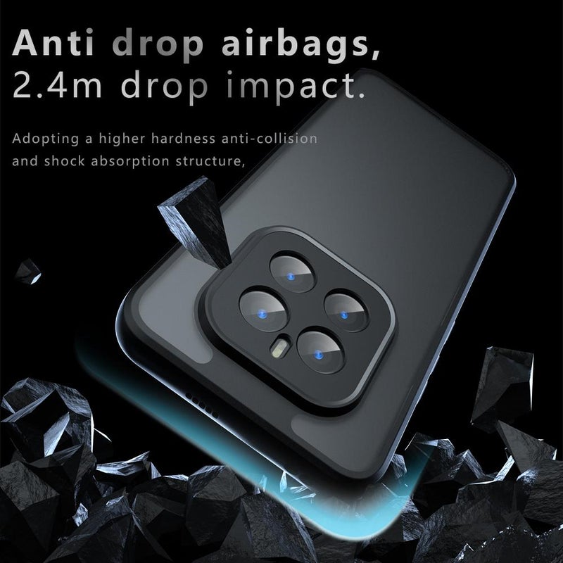BURAQ Case Cover For Honor GT Pro Armor Precise Hole PC Hybrid TPU Phone Case(Frosted Black) - Image 4