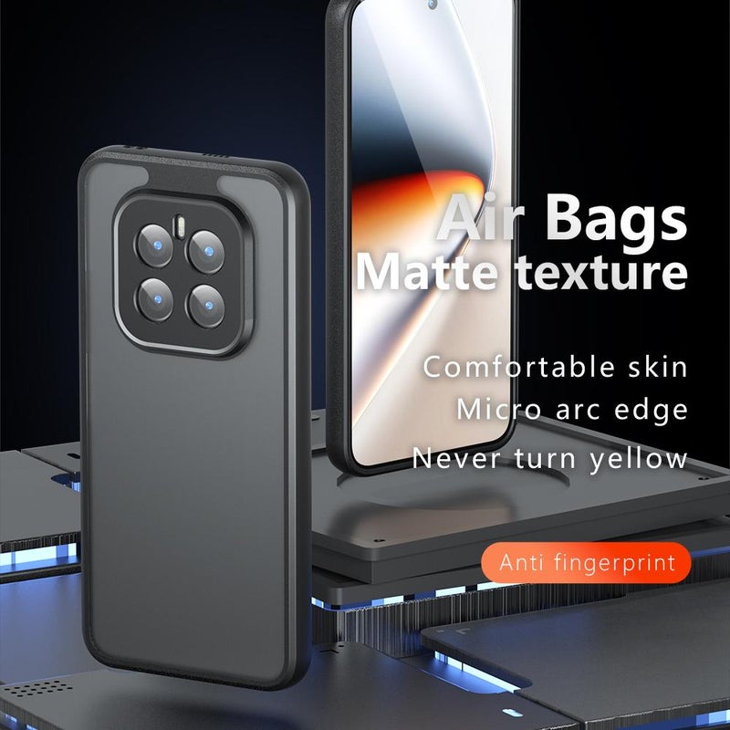 BURAQ Case Cover For Honor GT Pro Armor Precise Hole PC Hybrid TPU Phone Case(Frosted Black) - Image 2