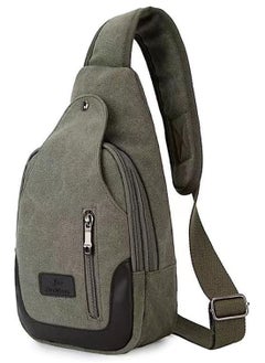 Canvas Chest Bag For Men, Leisure Cycling Mountain Climbing Sports Shoulder Diagonal Backpack