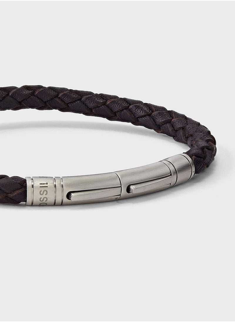 FOSSIL - Jf04089040 Braided  Leather Bracelet - Image 1