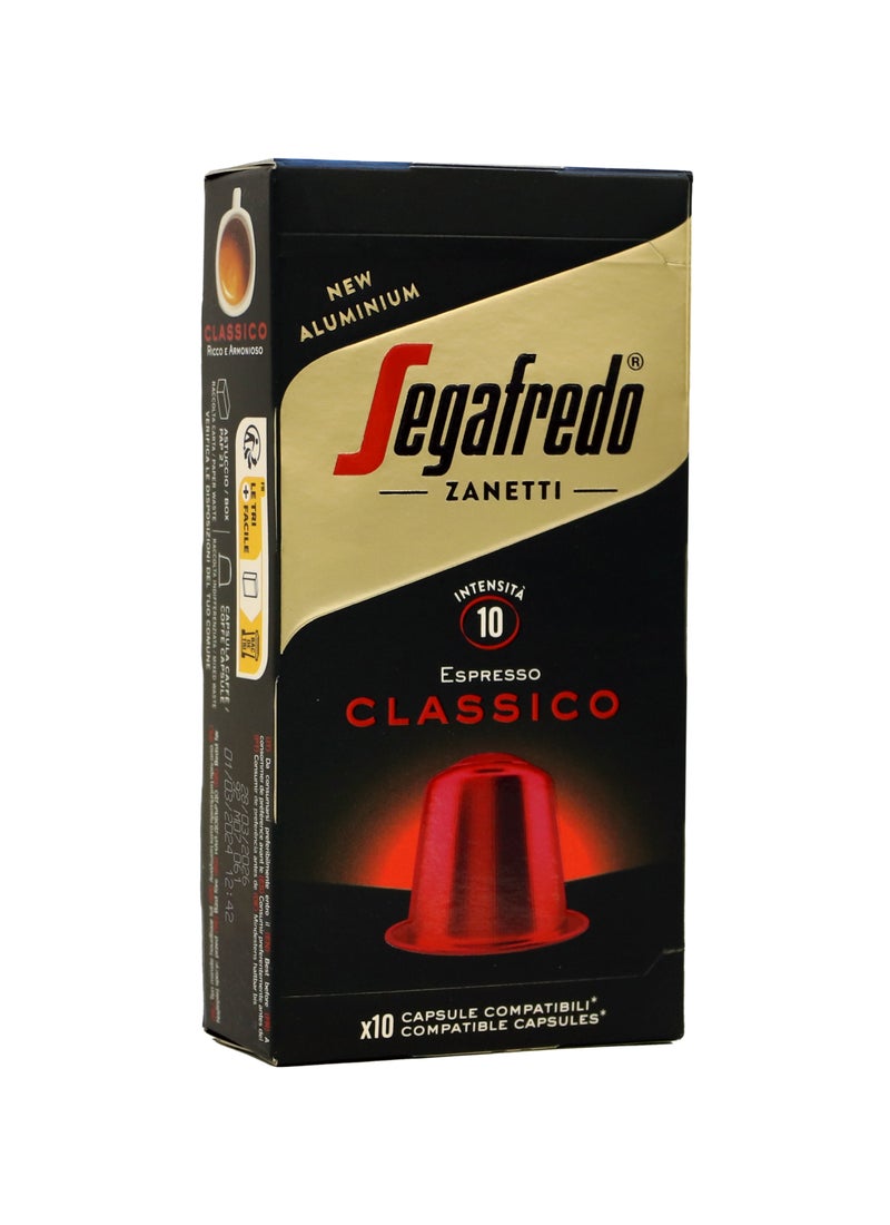 Segafredo Classico Aluminium Nespresso Compatible 10 Capsules - Image 2