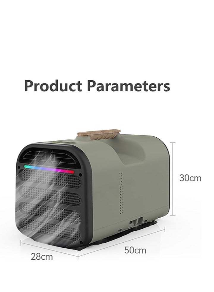 Portable Air Conditioner, 5200 BTU Camping Tent Air Conditioner, Compact & Lightweight Outdoor AC Unit for Car, RV, Pets, Camp, BBQ, Remote Control & Touch Screen - Image 3