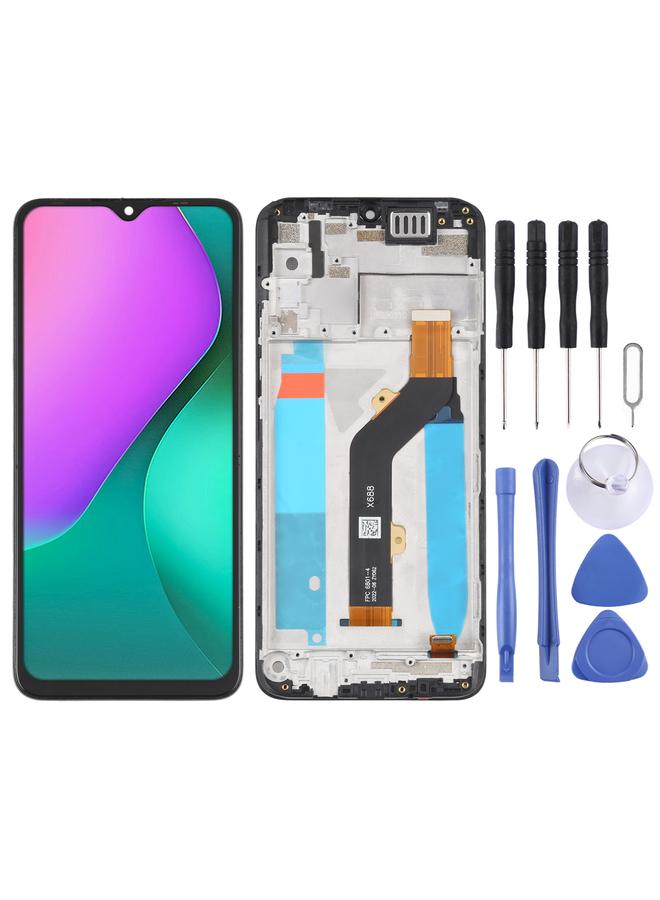 erorex Replacement OEM LCD Screen For infinix Hot 10 Play/Smart 5 India Digitizer Full Assembly with Frame - Image 1