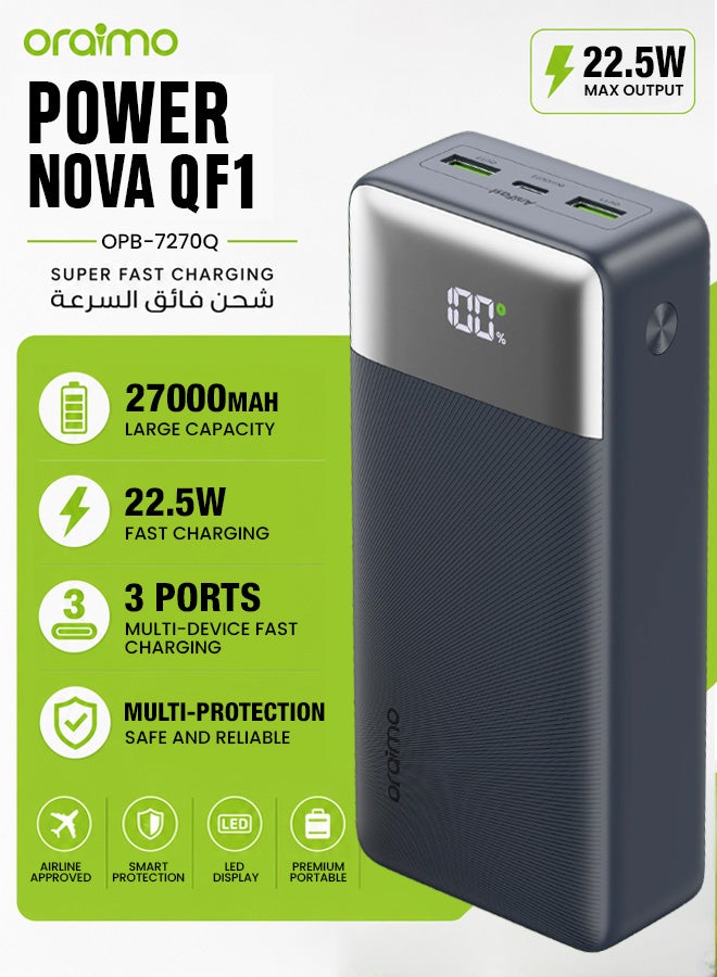 بنك الطاقة PowerNova USB-C و 2-USB Ports 22.5W