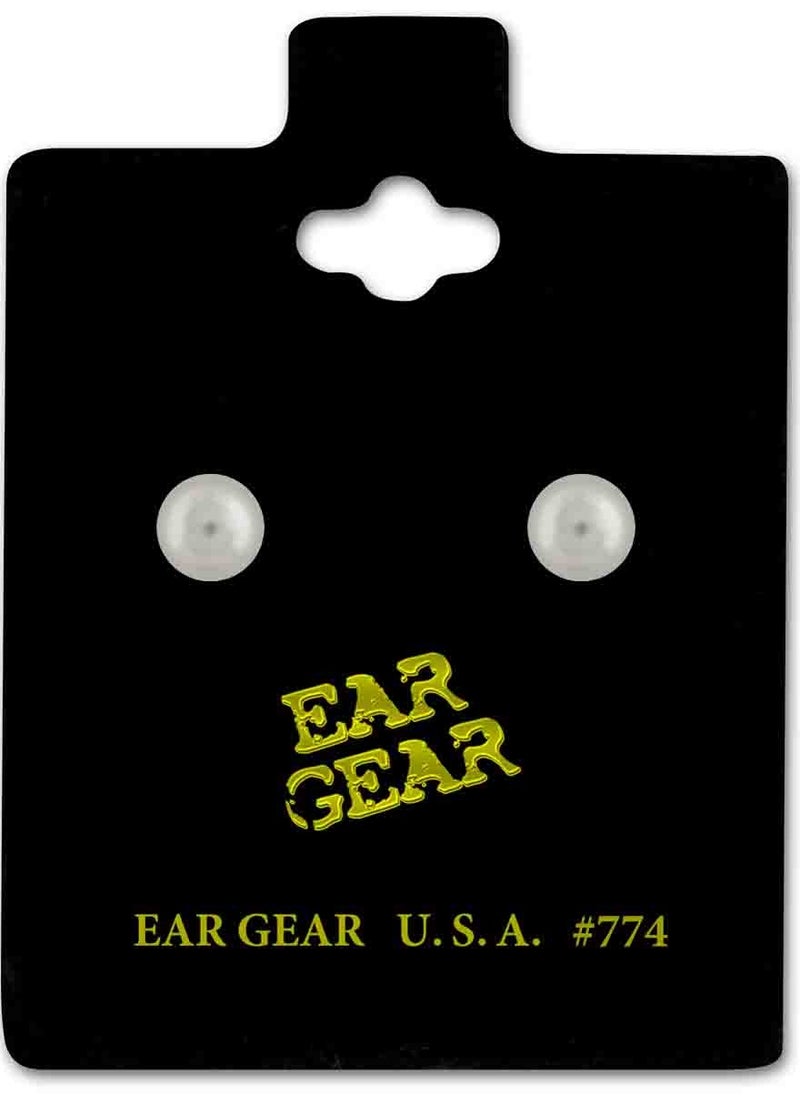 EAR GEAR 24k Gold Plated Earring 4mm pearl 