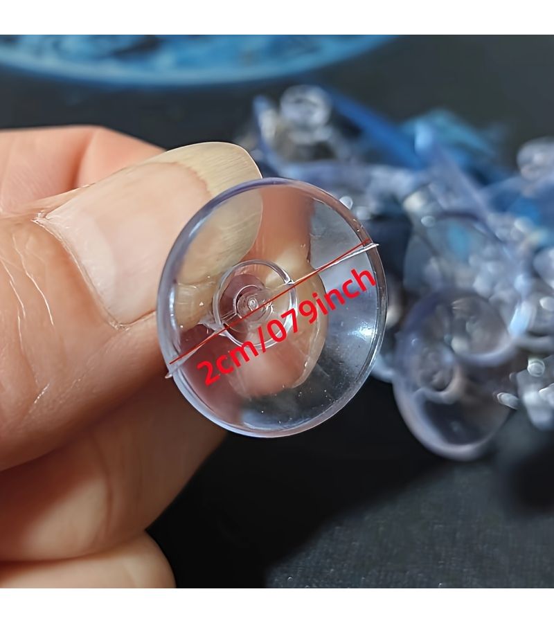 علقة شفط شفافة من PVC عبوة 10 قطع مقاس 3.5 سم، منظم سهل التركيب لجدار الحمام - Image 5