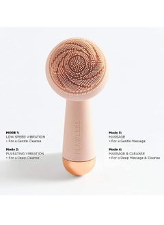 finishing touch Flawless Silicone Hydro-Vibrating Facial Scrubber and Cleanser, Pink  - Image 1