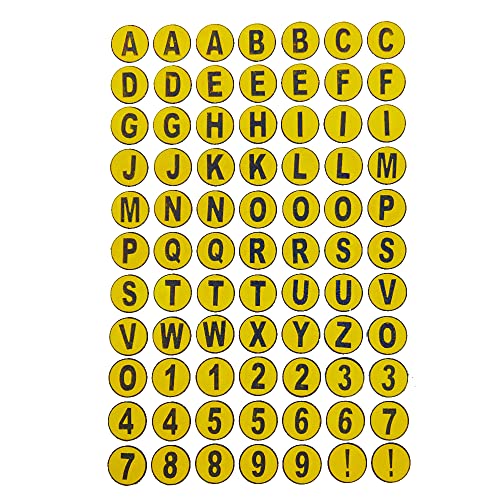 Comet Busters Self-Adhesive Uppercase Alphabet Stickers for Art & Craft, Decorations, Project Work, School Work (STK01-2) (Yellow) - Image 1