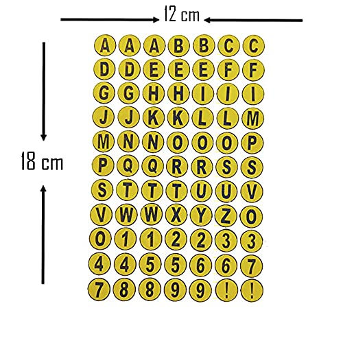 Comet Busters Self-Adhesive Uppercase Alphabet Stickers for Art & Craft, Decorations, Project Work, School Work (STK01-2) (Yellow) - Image 3