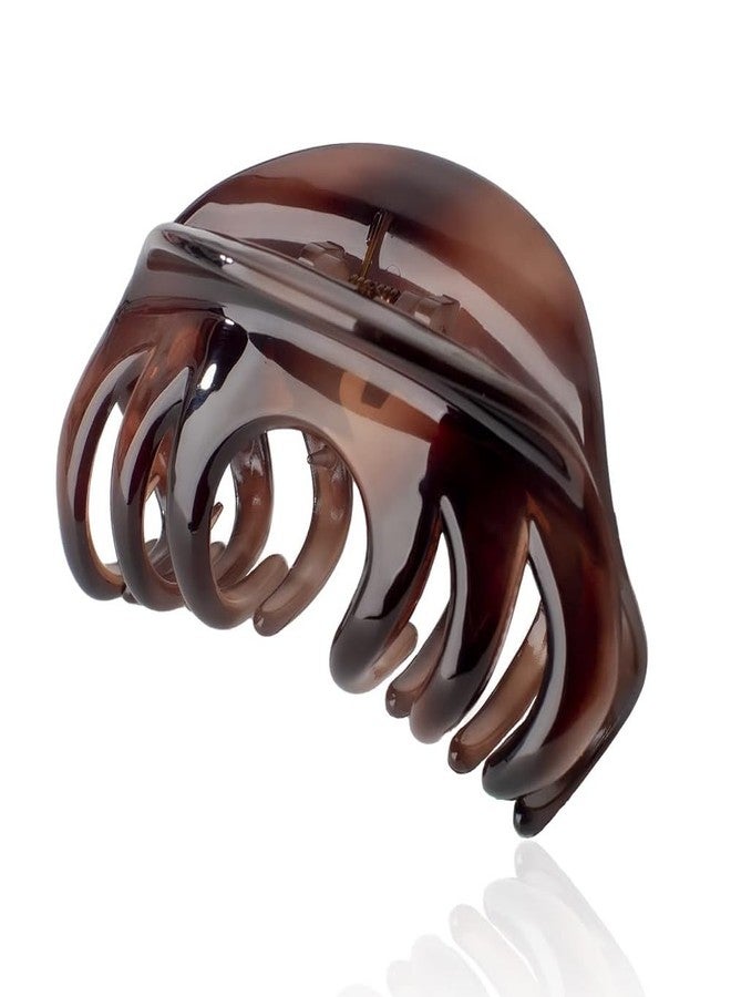 DSADKI Premium Hair Claw Clips For Thick Hair, Strong Holding Power Claw Hair Clamps Delicate Hair Grip for Women and Girls (Amber - 1 pcs) - Image 1