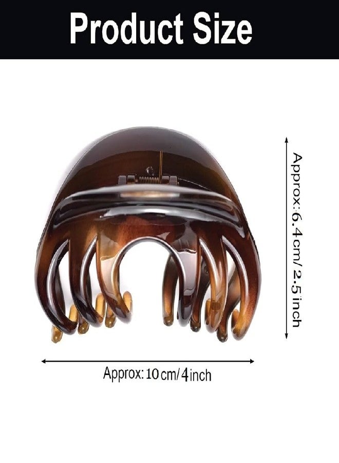 DSADKI Premium Hair Claw Clips For Thick Hair, Strong Holding Power Claw Hair Clamps Delicate Hair Grip for Women and Girls (Amber - 1 pcs) - Image 2
