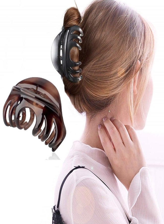 DSADKI Premium Hair Claw Clips For Thick Hair, Strong Holding Power Claw Hair Clamps Delicate Hair Grip for Women and Girls (Amber - 1 pcs) - Image 3
