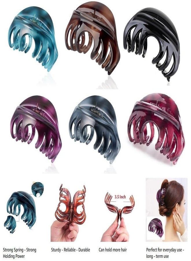 DSADKI Premium Hair Claw Clips For Thick Hair, Strong Holding Power Claw Hair Clamps Delicate Hair Grip for Women and Girls (Amber - 1 pcs) - Image 4