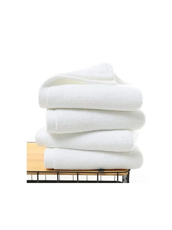1CHASE Pack of 2 - Cotton Bath Towel, White 70x140cm - Image 3