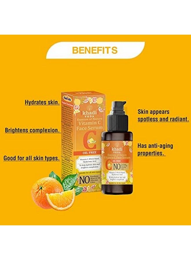 Khadi Veda Vitamin C Face Serum Skin Brightening 30 ML(Pack of 2) - Image 5