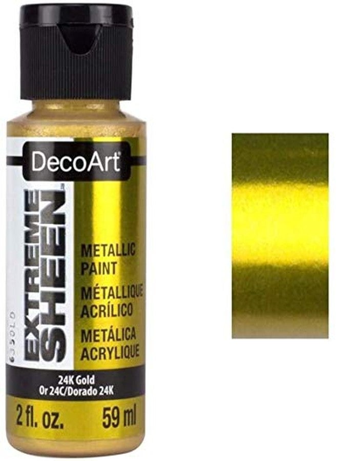 DecoArt 2 Ounce, 24K Gold Extreme Sheen Paint, 1 (Two Pack) - Image 3