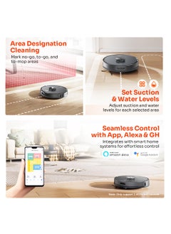 iLife ILIFE T20s Pro SelfEmptying Robotic Vacuum Cleaner with Advanced LDS Navigation 6500Pa Strong Suction Simultaneous Vac and Mop Multi Floor Mapping Customized Cleaning WiFiApp Alexa GH  - Image 5