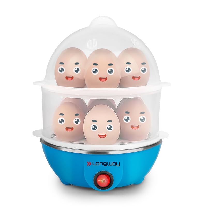 Longway Eggo 350 Watt Egg Boiler/Cooker for Steaming, Cooking & Boiling (14E) - Image 1