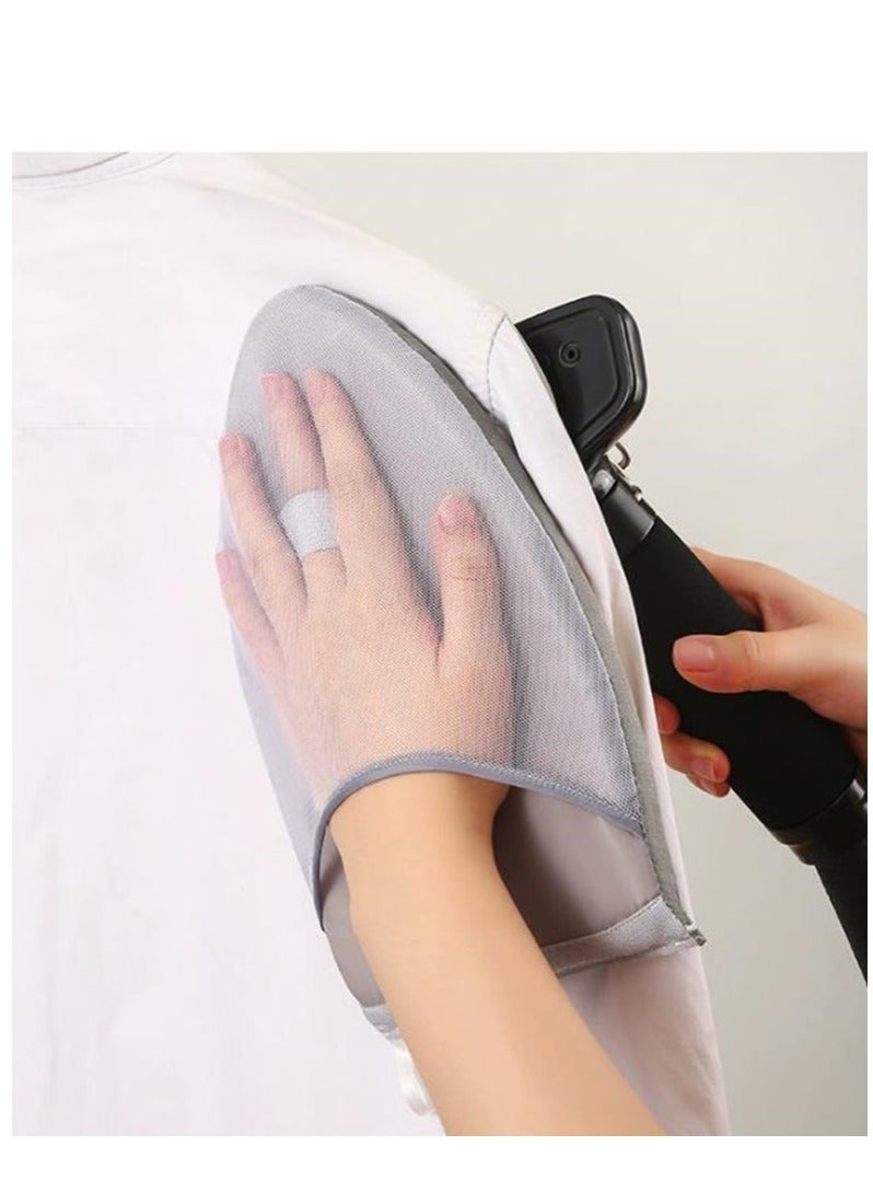 Golden Steamer Glove, Heat Resistant Protective Ironing Glove with Finger Loop for Clothes, for Ironing Board, Steam Iron Board, Hand-Held Ironing Board, Ironing Ironing Table Ironing Rack(Grey) - Image 1