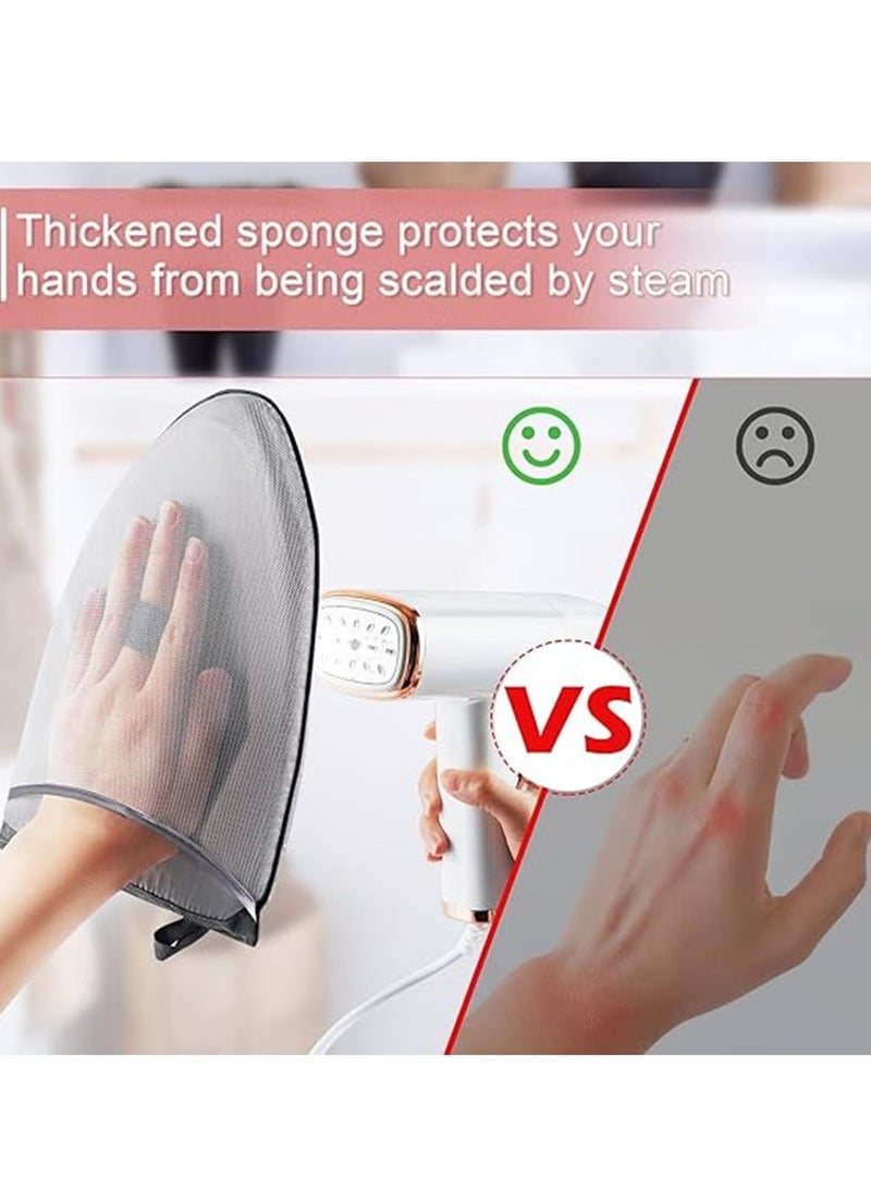 Golden Steamer Glove, Heat Resistant Protective Ironing Glove with Finger Loop for Clothes, for Ironing Board, Steam Iron Board, Hand-Held Ironing Board, Ironing Ironing Table Ironing Rack(Grey) - Image 2