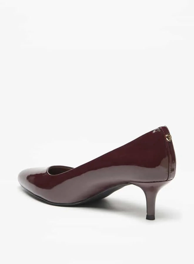 فلورا بيلا من شو إكسبرس Women Textured Slip-On Pumps with Kitten Heels