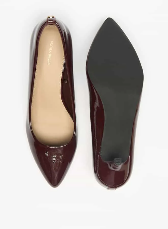 فلورا بيلا من شو إكسبرس Women Textured Slip-On Pumps with Kitten Heels