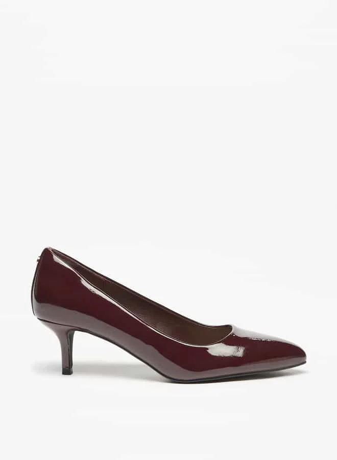 فلورا بيلا من شو إكسبرس Women Textured Slip-On Pumps with Kitten Heels