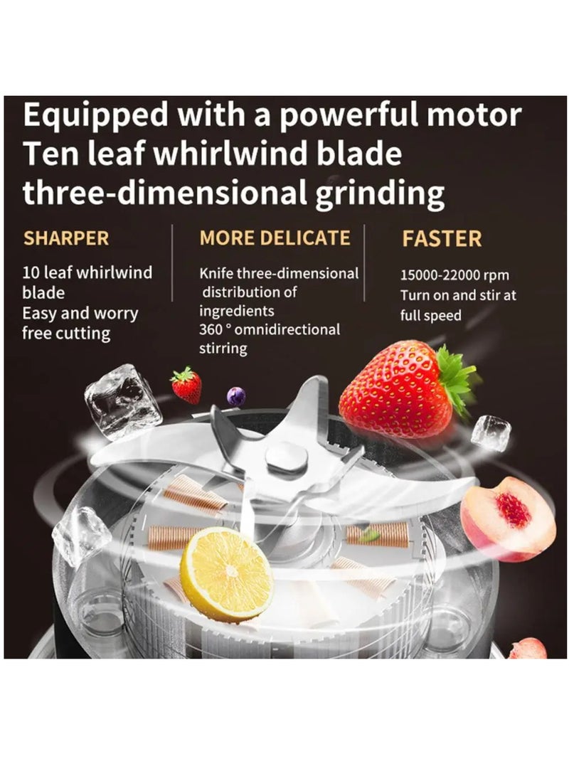 DIGI CORE Blender Juicer Cup Convenient Drink Blender Shaker Bottle With Stainless Steel Multifunctional Blender Cup With Gym Shaker Cup For Home Office Traveling Camping Mini Juicer 500ML - Image 3