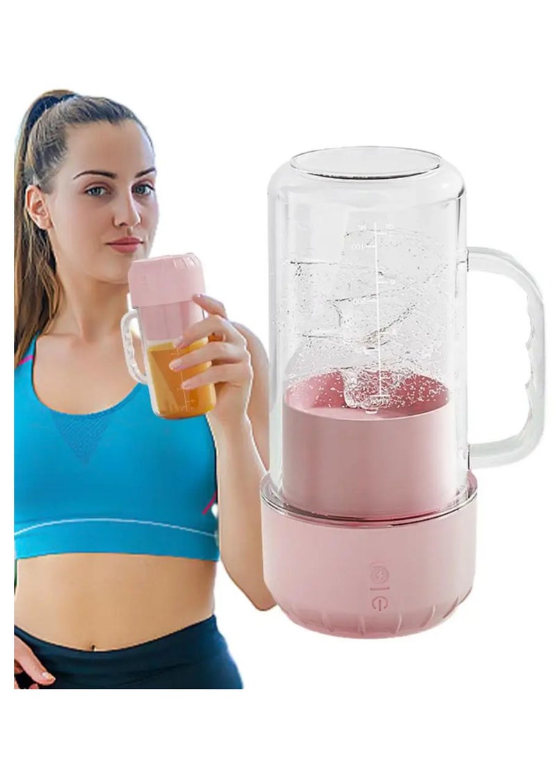 DIGI CORE Blender Juicer Cup Convenient Drink Blender Shaker Bottle With Stainless Steel Multifunctional Blender Cup With Gym Shaker Cup For Home Office Traveling Camping Mini Juicer 500ML - Image 4