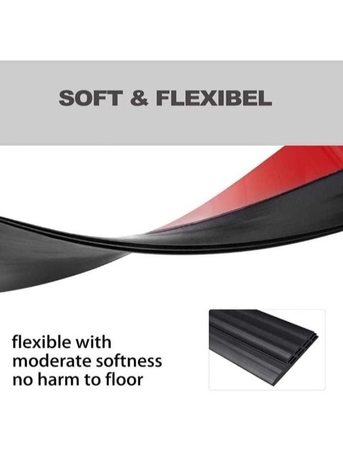 TEGRILO Door Draft stopper, Bottom Seal for Exterior & Interior Doors Blocker for Insects Dust Noise and weather Stripping 2”W x 39”L-BLACK. - Image 2