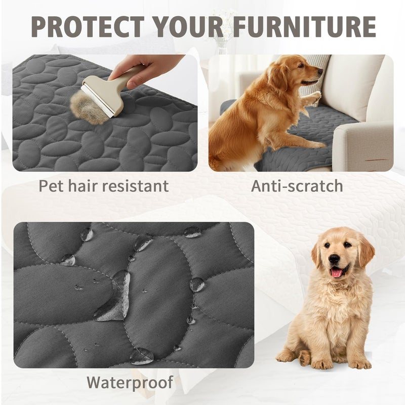 Ameritex Pet Bed Cover Dog Bed Blanket for Sofa and Furniture Waterproof New Pattern Design (30x70 Inch, Dark Grey) - Image 2